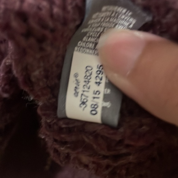 Aerie Sweater Womens Small Purple Chunky Cable Knit Pullover Long Sleeve - Picture 5 of 5